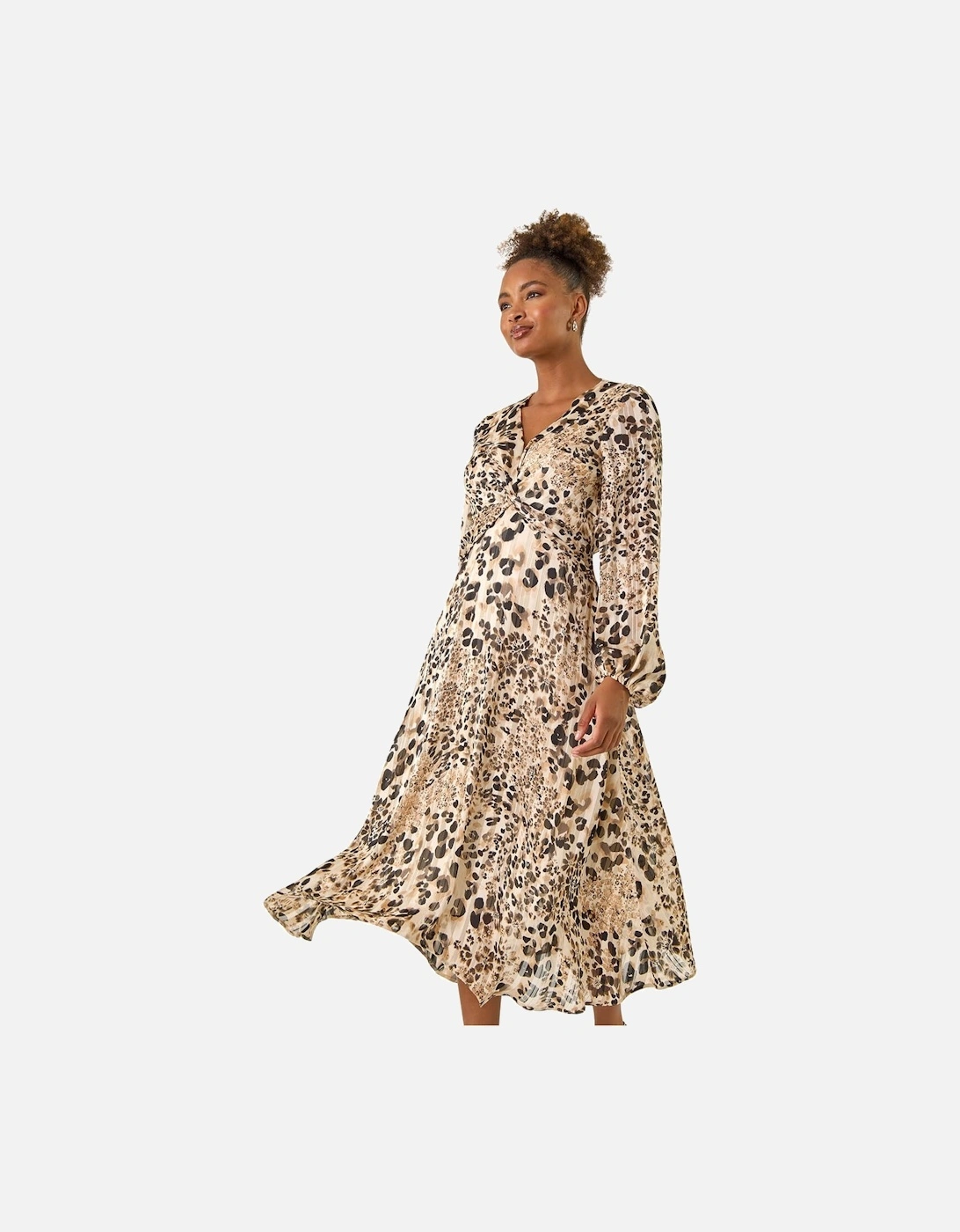 Animal Print Twist Front Dress, 2 of 1