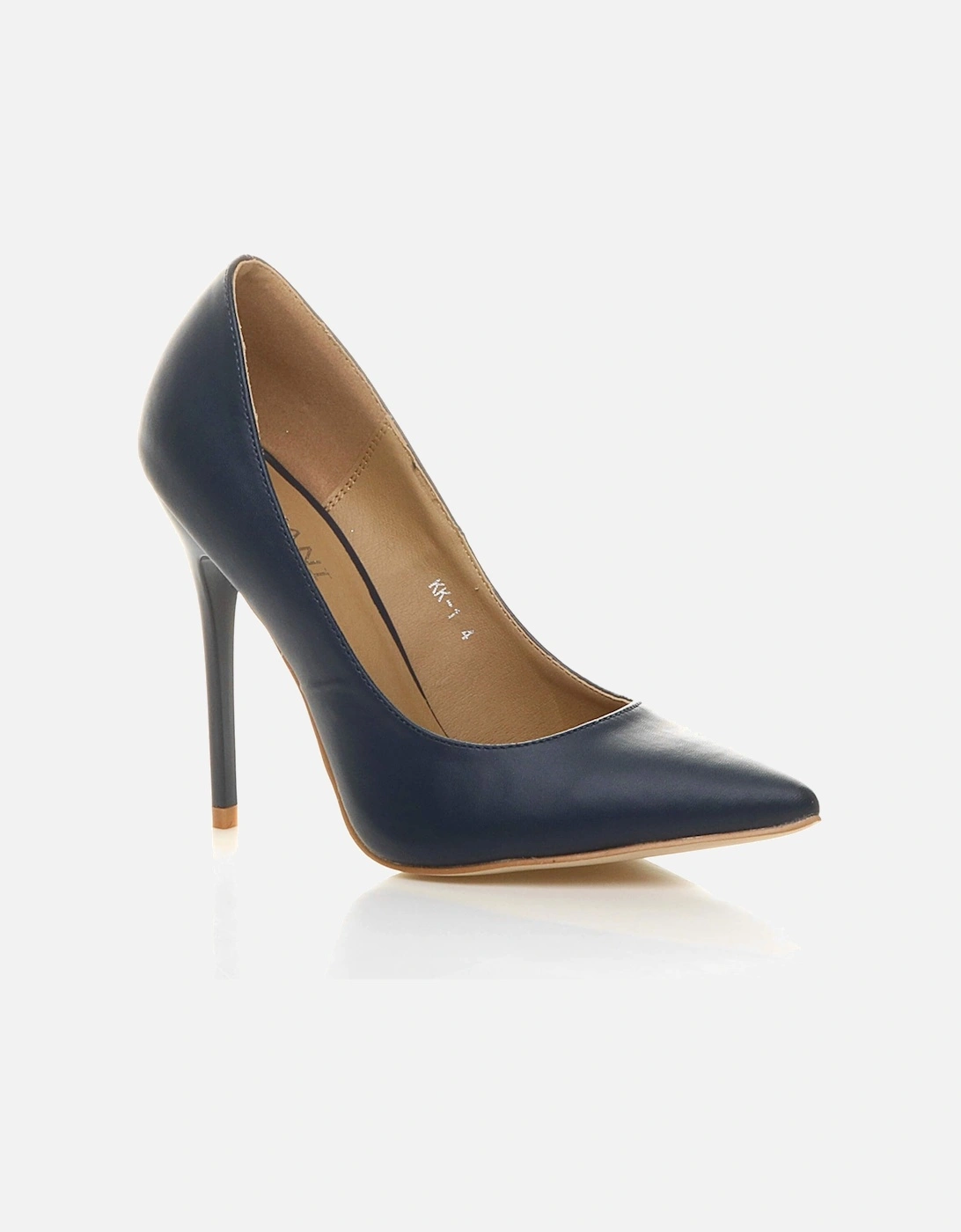 High Stiletto Heel  Faux Leather Court Shoes, 2 of 1