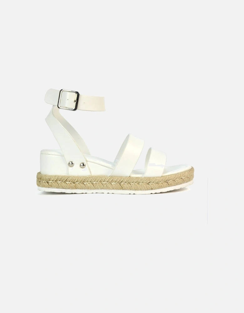 'Brook' Espadrille Platform Wedge Low Heel Sandal Shoes With Ankle Strap