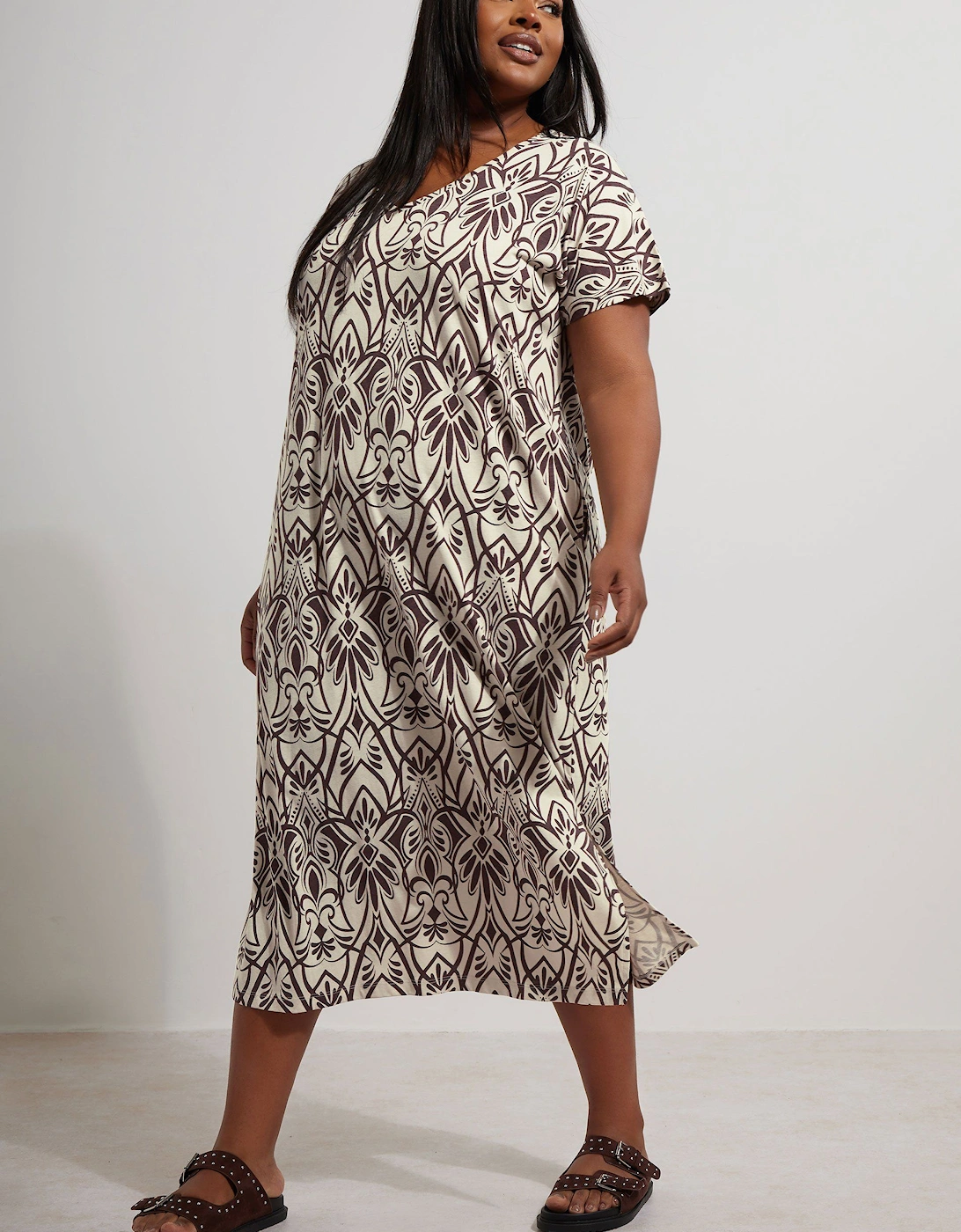 Paisley Grown On Sleeve Midi Dress, 2 of 1