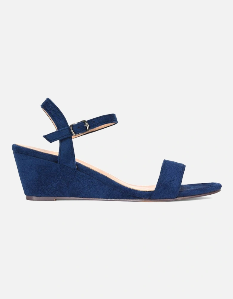 'Alissa' Open Toe Wedge Heel Sandals With Ankle Strap