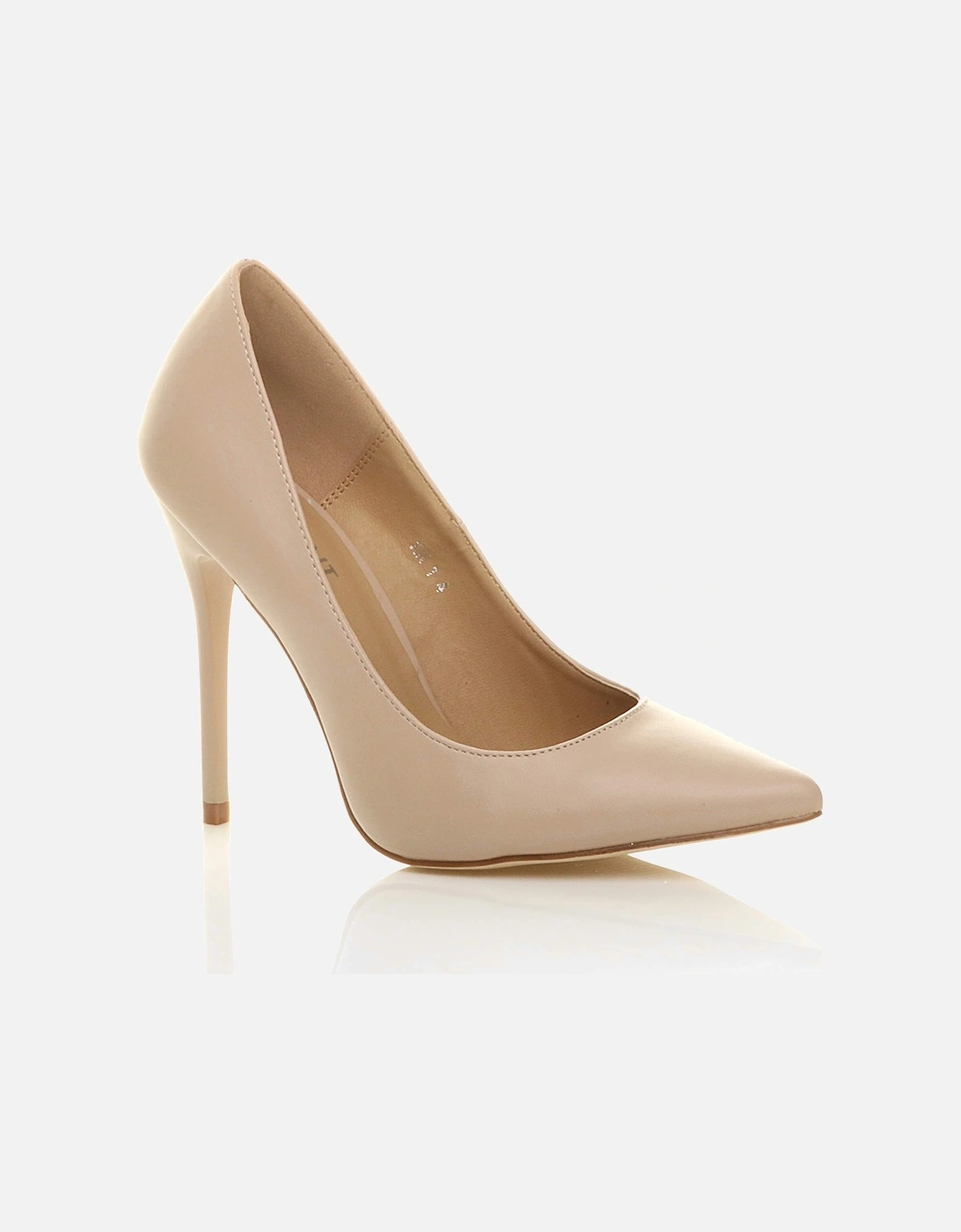 High Stiletto Heel  Faux Leather Court Shoes, 2 of 1