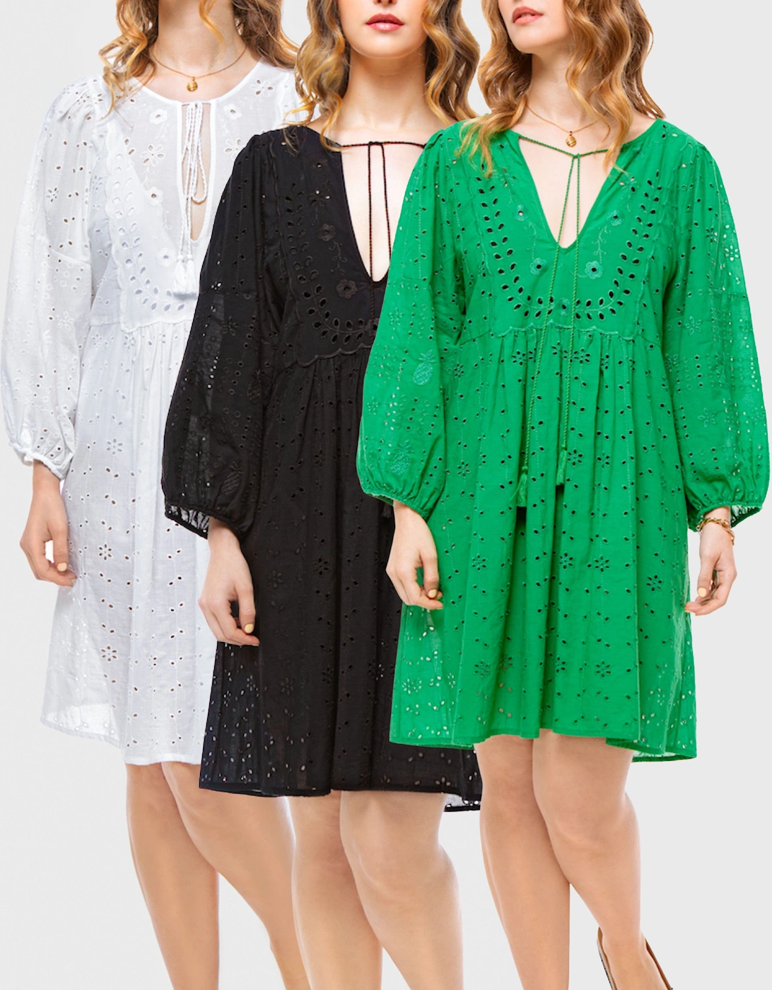 Jane Embroidery Anglaise Beach Dress Multi Pack, 2 of 1