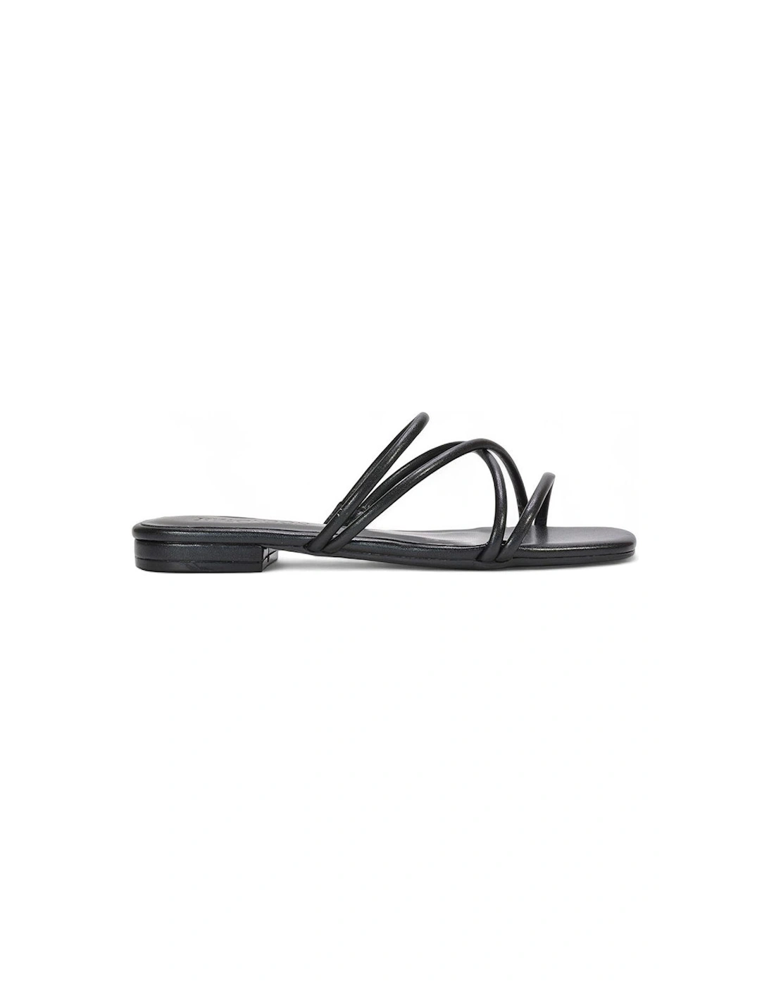 'Suzzie' Strappy Flat Slip On Square Toe Slider Mule Sandals, 2 of 1