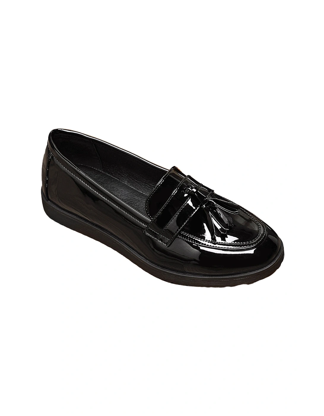 Loafers Flats Girl's School Comfortable Slip-On Shoes with Tassel, 2 of 1
