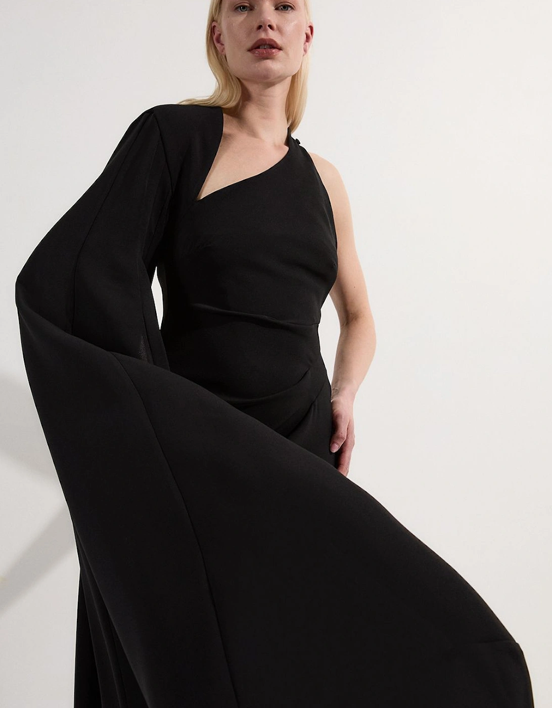 Soft Tailored Cape Sleeve Maxi Dress, 2 of 1