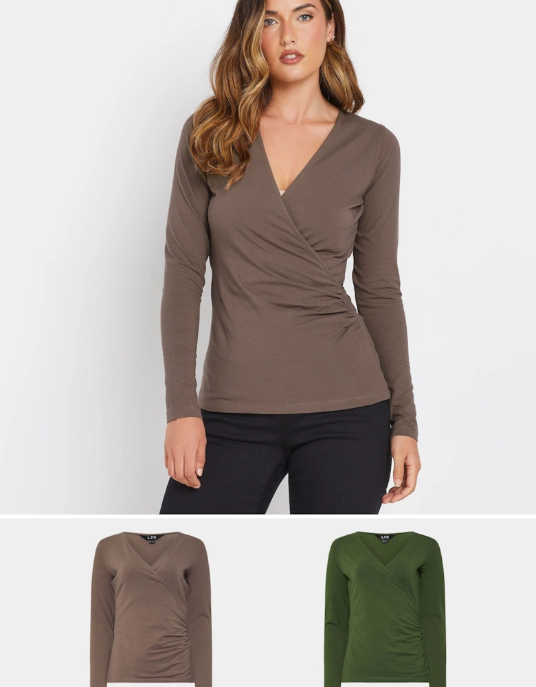 Tall 2 Pack Wrap Tops