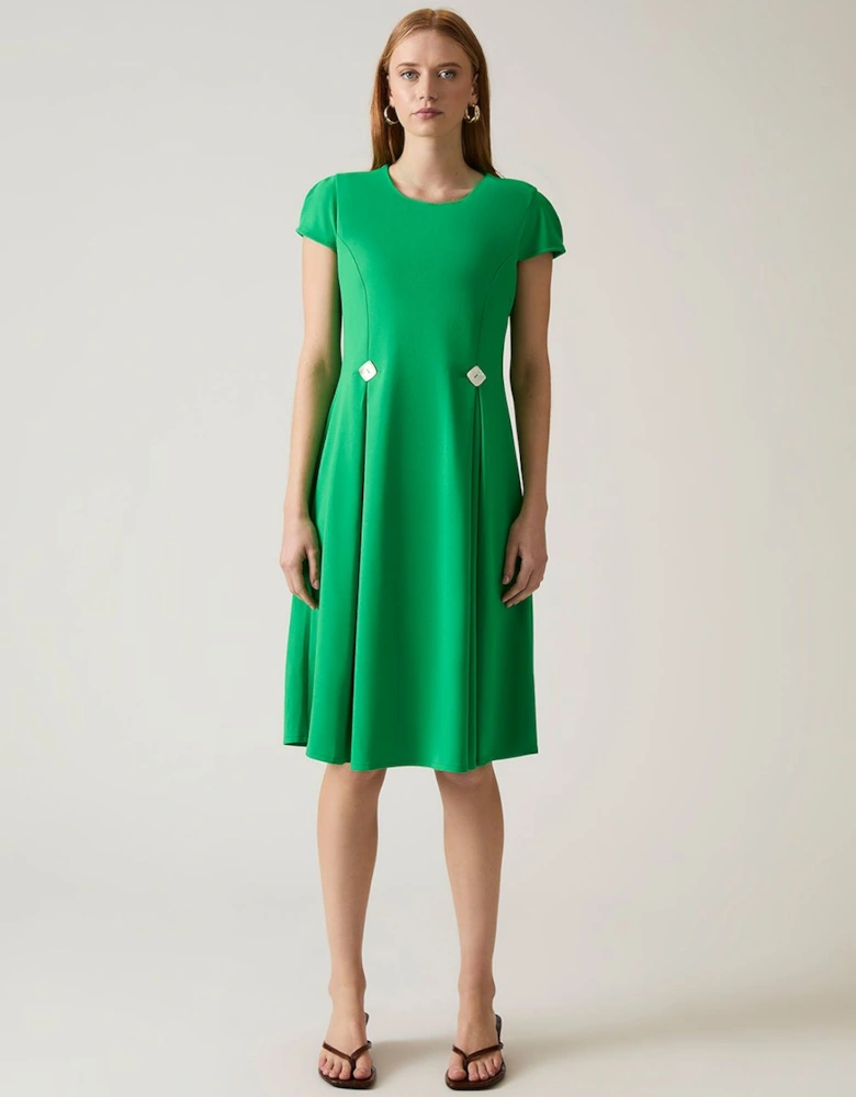 Button Green Dress