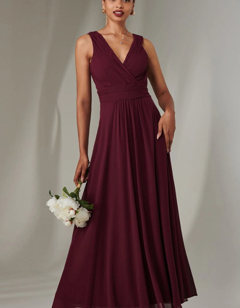 Cora Sleeveless Chiffon Maxi Dress