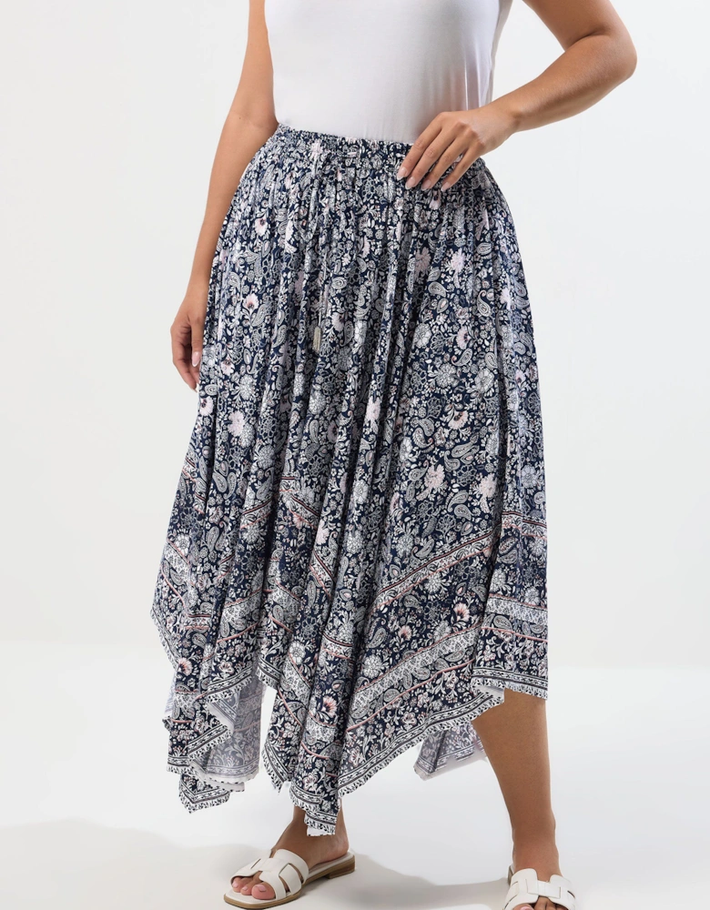 Paisley Hanky Hem Skirt