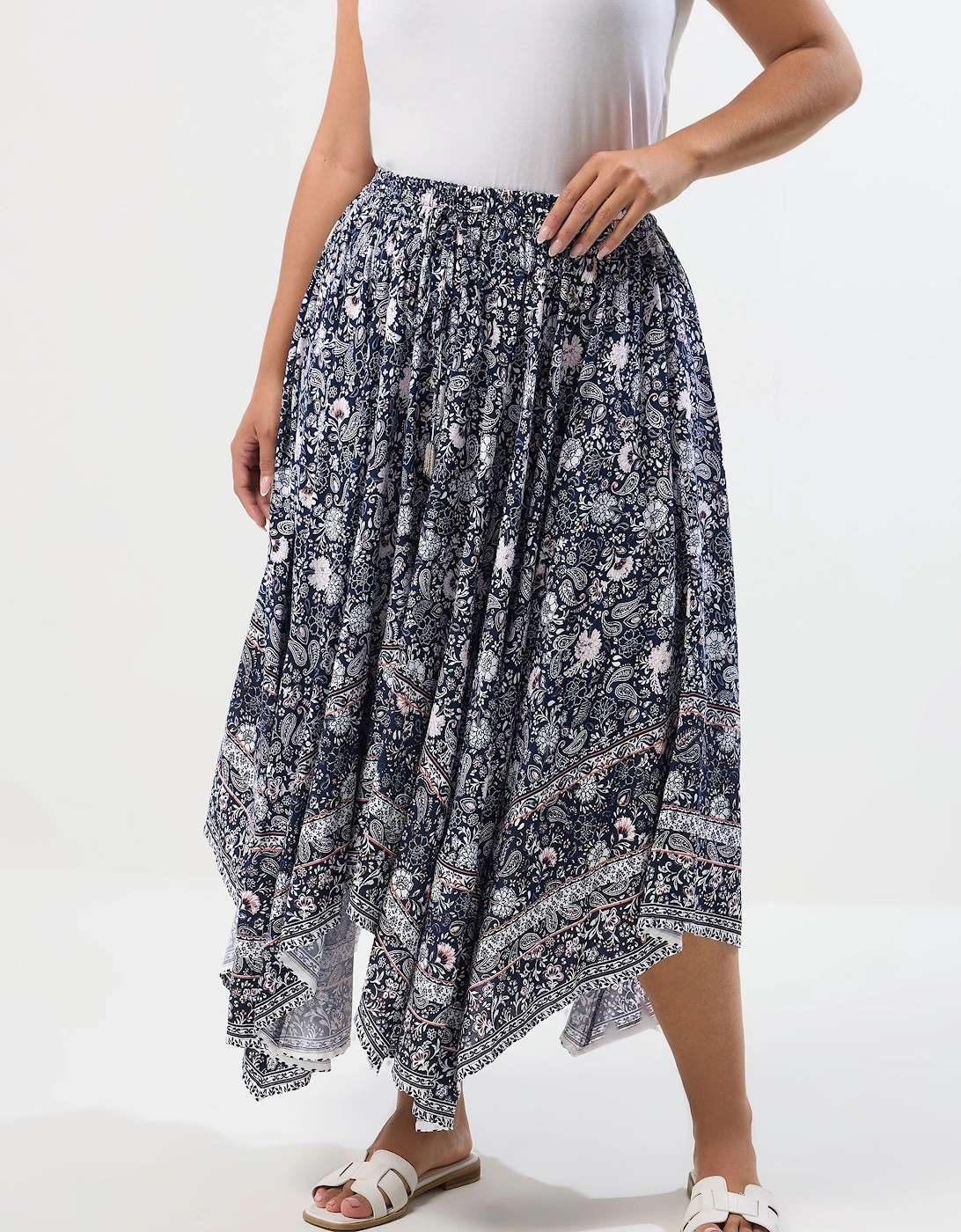 Paisley Hanky Hem Skirt, 2 of 1