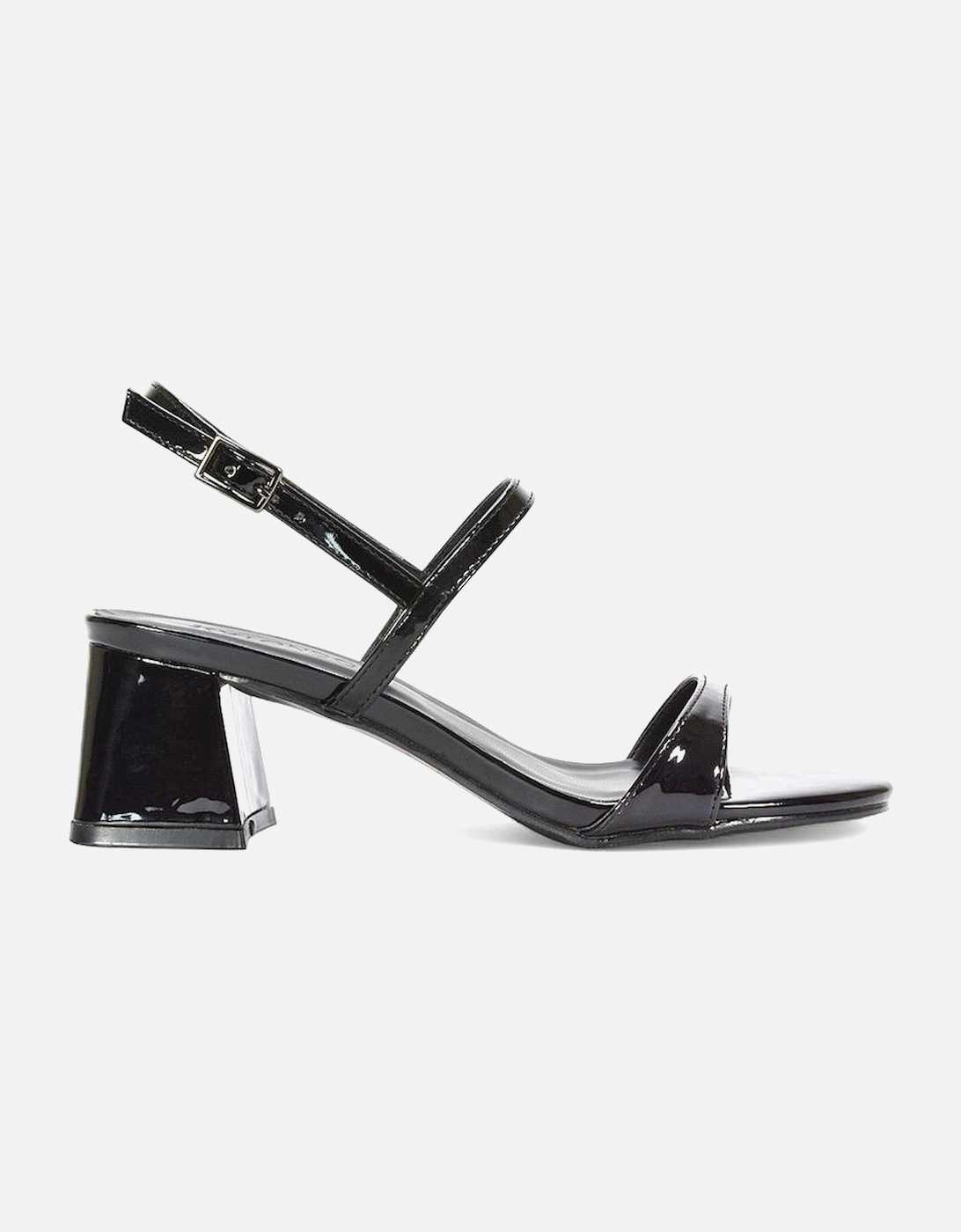 'Izzy' Strappy Slingback Peep Toe Mid Block Heel Sandals, 2 of 1