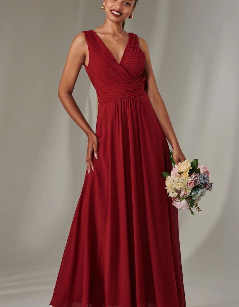 Cora Sleeveless Chiffon Maxi Dress