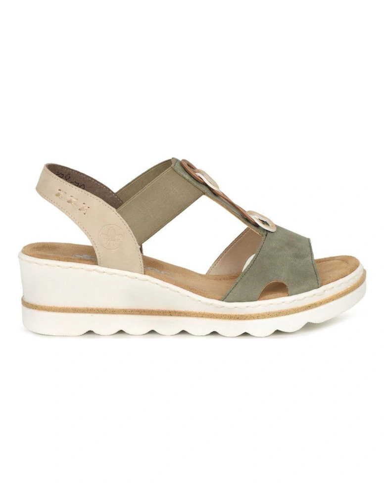 'Medal' Wedge Heel Sandals