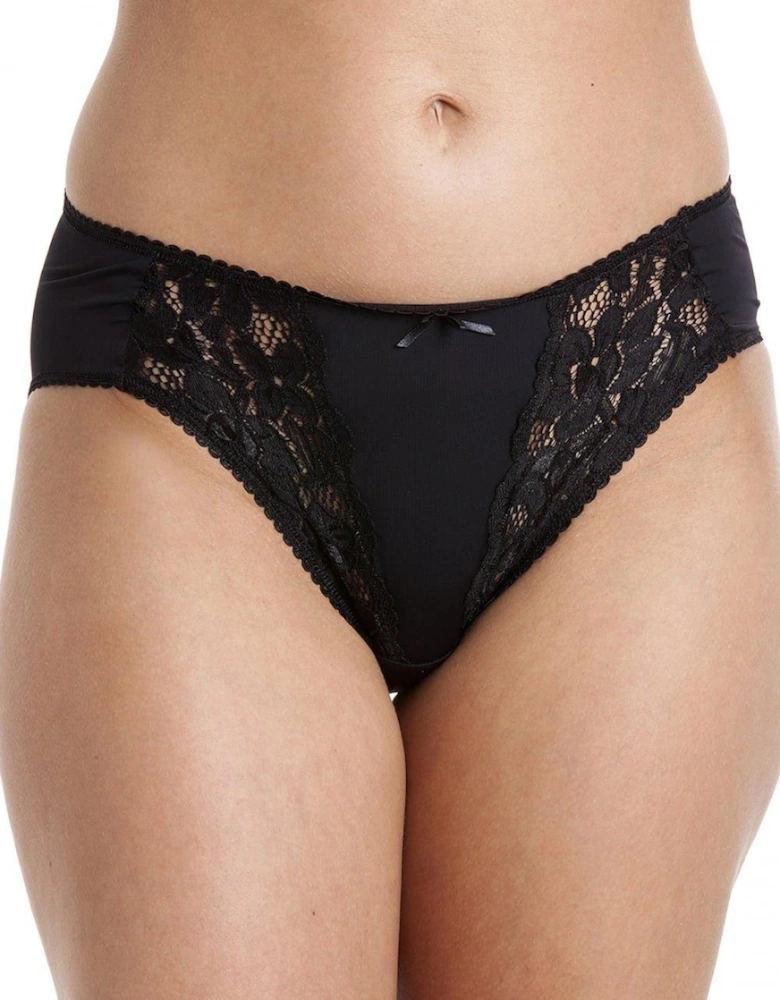 Two Pack High Leg Floral Lace Briefs