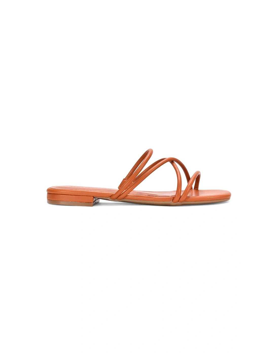 'Suzzie' Strappy Flat Slip On Square Toe Slider Mule Sandals, 2 of 1