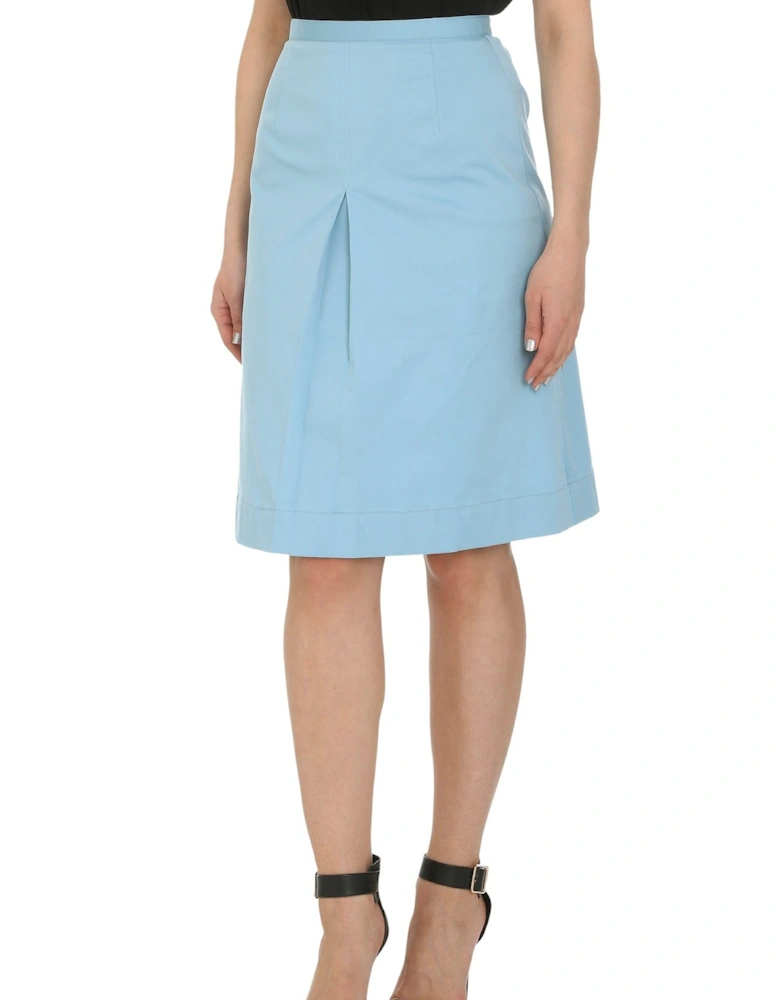Classic A-Line Skirt with Front Pleat