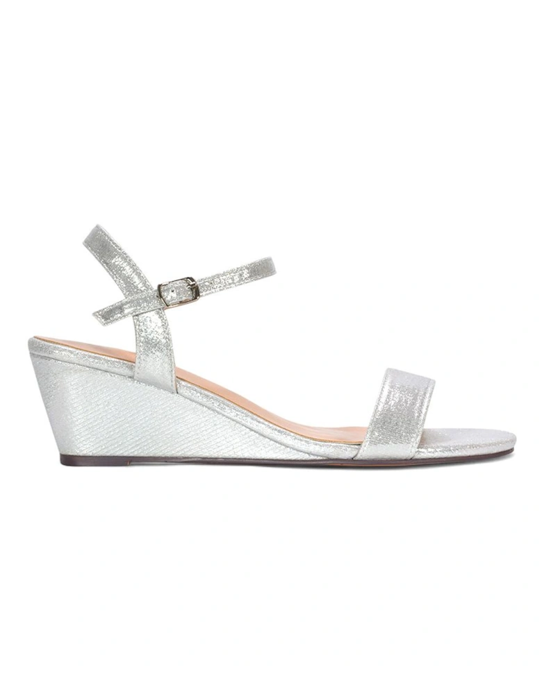 'Alissa' Open Toe Wedge Heel Sandals With Ankle Strap