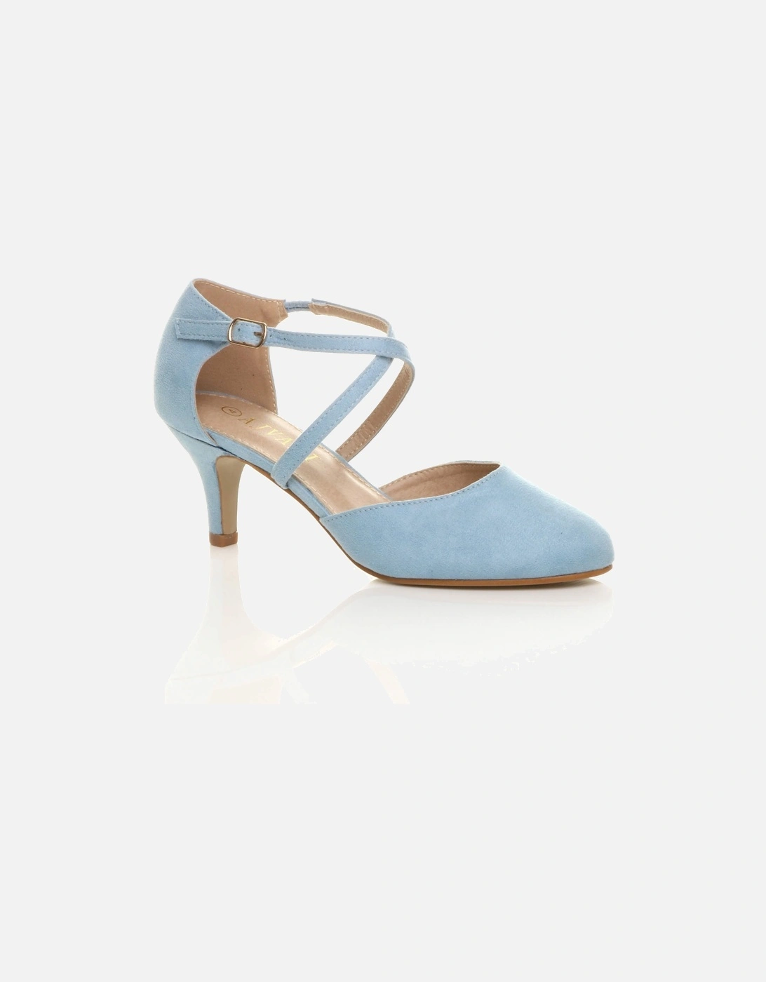 High  Heel Crossed Straps  2 Part Heels, 2 of 1