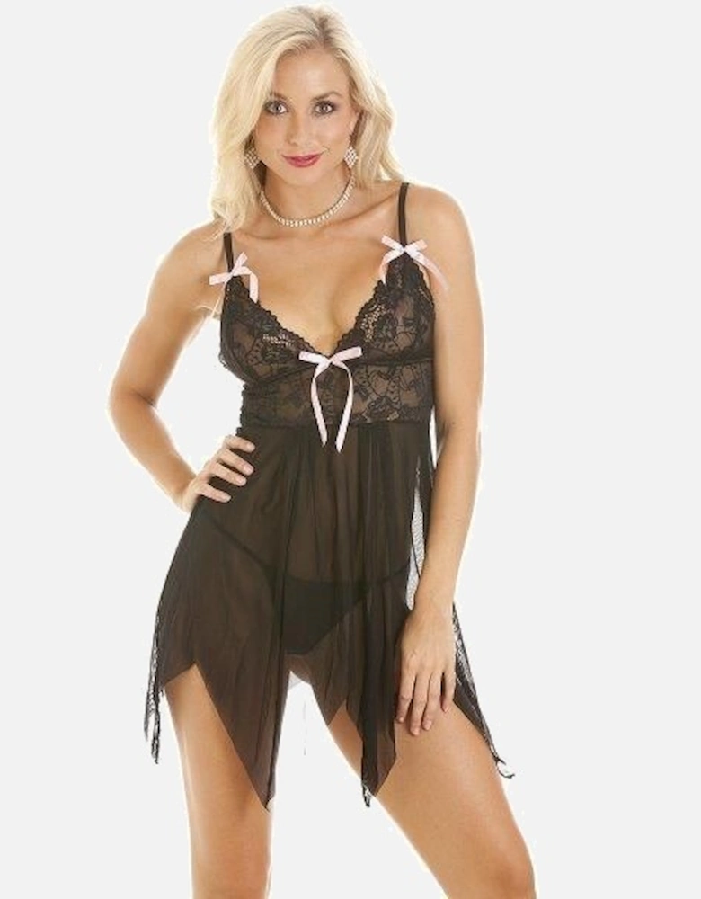 Sexy Mesh Babydoll & Thong