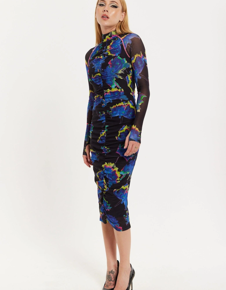 Flower Of Mars Midi Dress