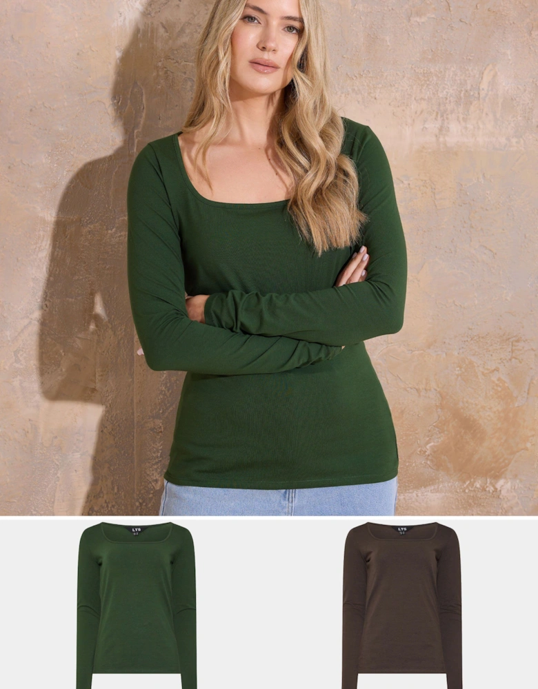 Tall 2 Pack Long Sleeved Tops