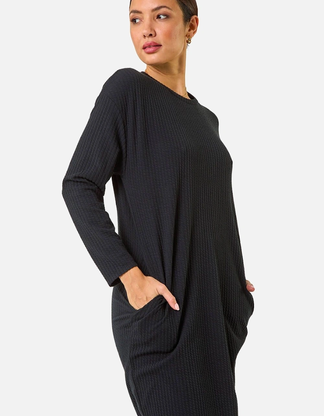 Ribbed Stretch Jumper Dress, 2 of 1