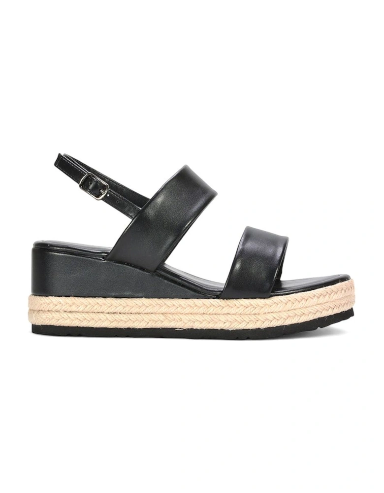 'Ally' Low Heel Platform Wedge Espadrill  Slingback Sandals