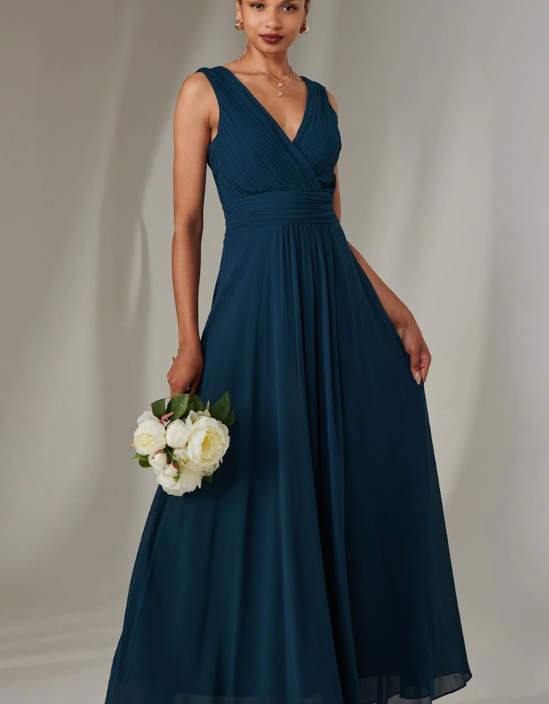 Cora Sleeveless Chiffon Maxi Dress