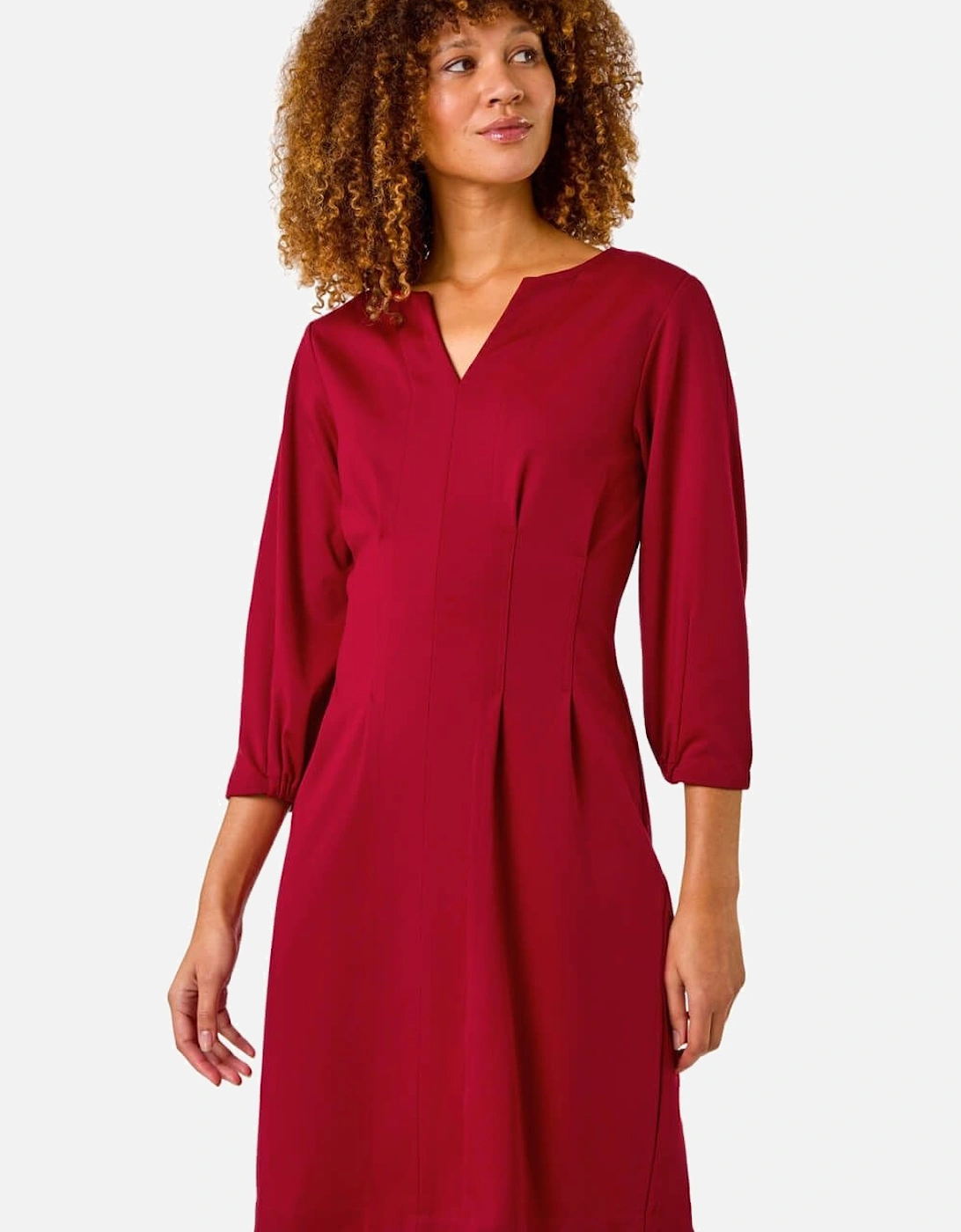 Ponte Notch Neck Stretch Dress, 2 of 1