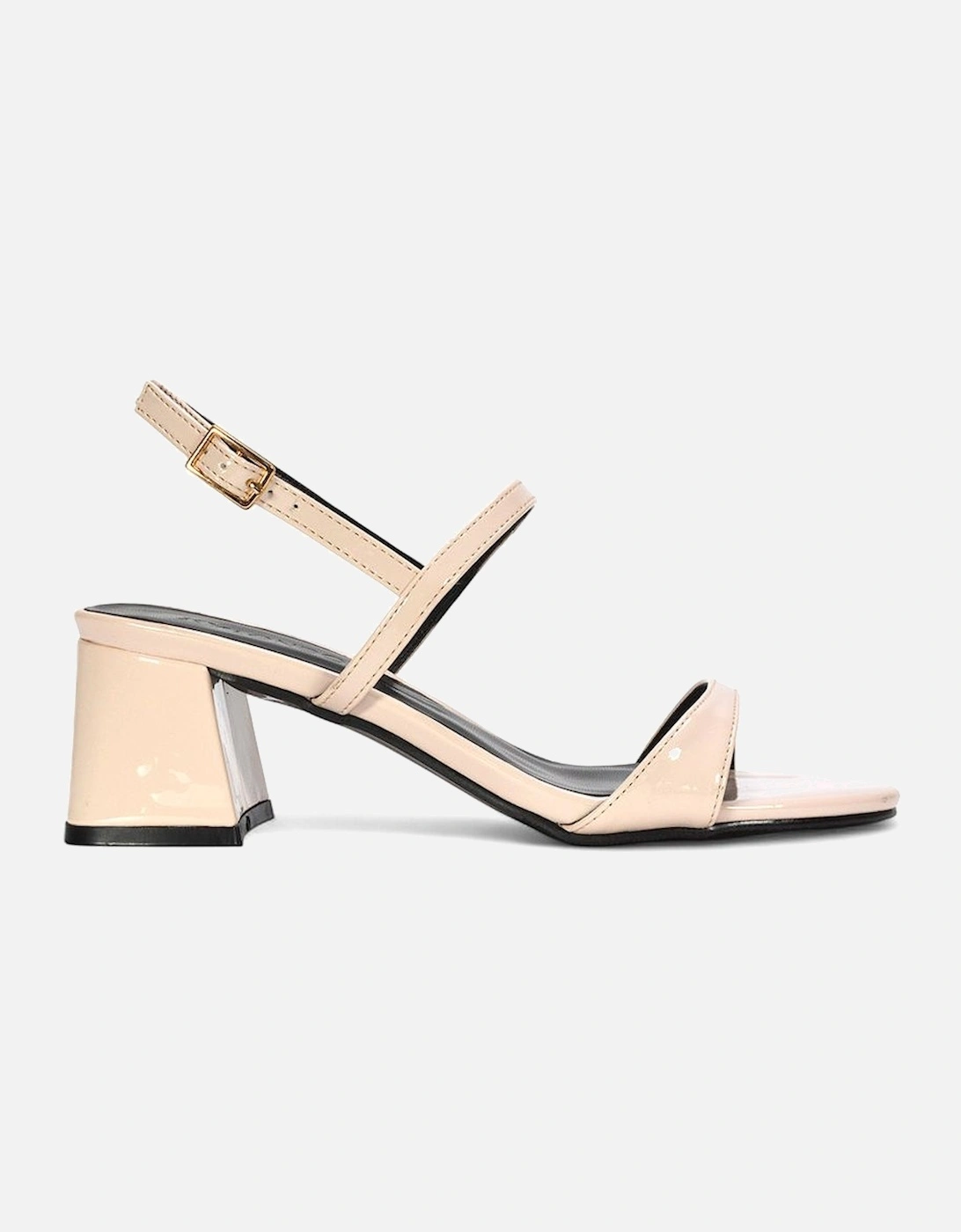 'Izzy' Strappy Slingback Peep Toe Mid Block Heel Sandals, 2 of 1