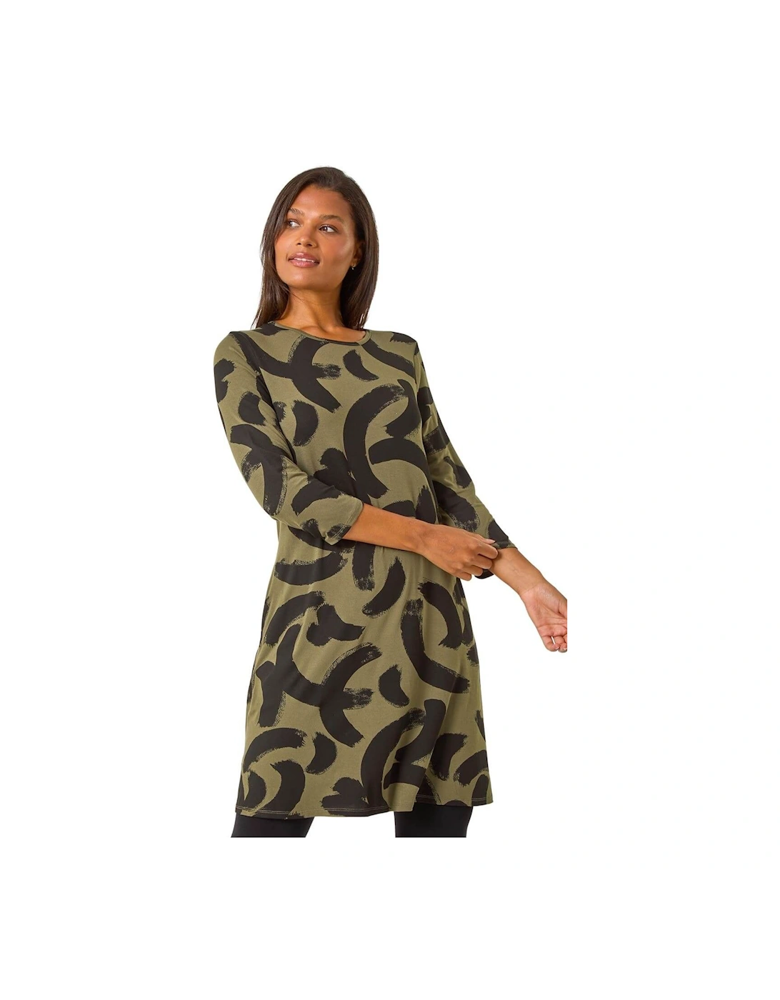 Brushstroke A-Line Stretch Dress, 2 of 1