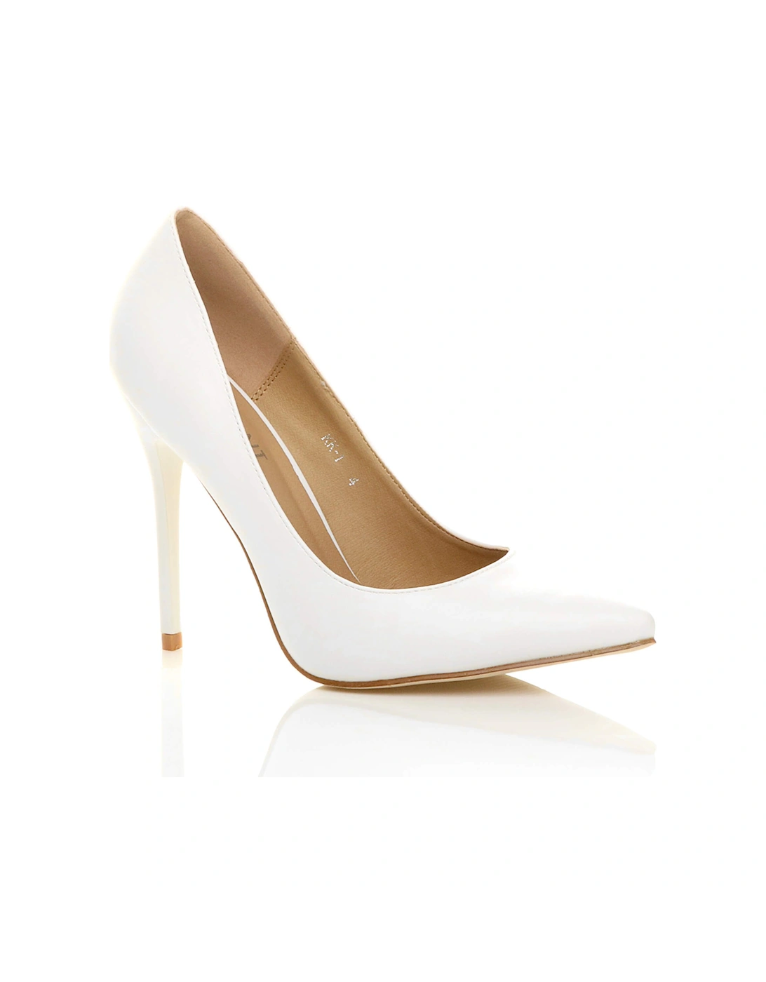 High Stiletto Heel  Faux Leather Court Shoes, 2 of 1