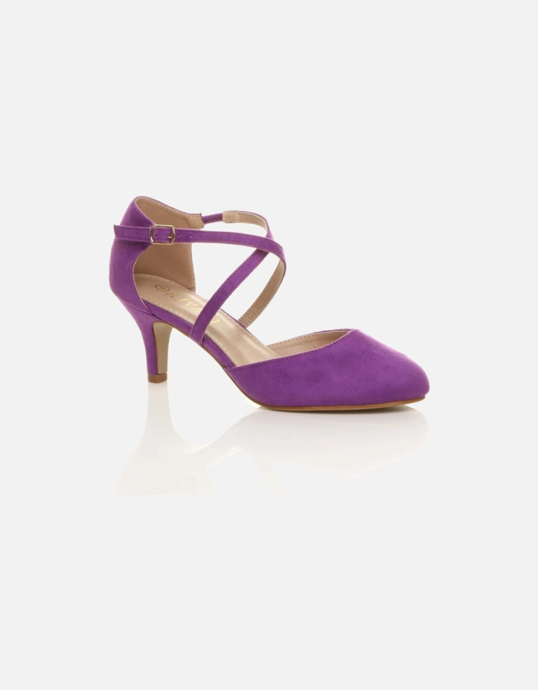 High  Heel Crossed Straps  2 Part Heels