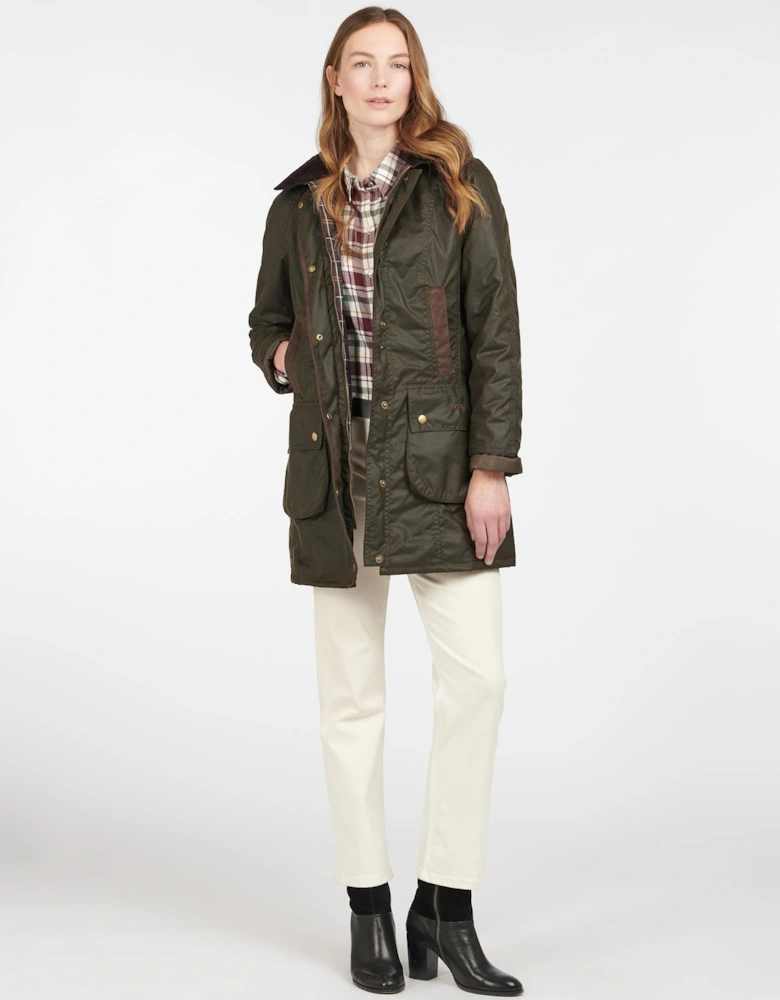 Bower Wax Womens Jacket - Olive/Classic