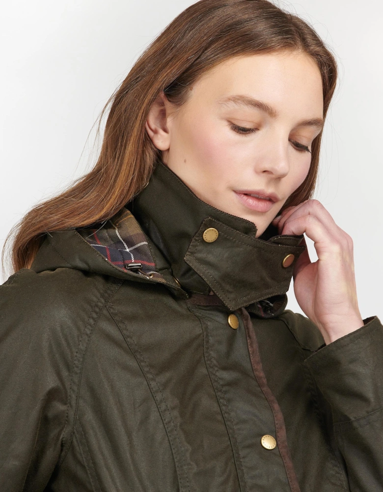 Bower Wax Womens Jacket - Olive/Classic