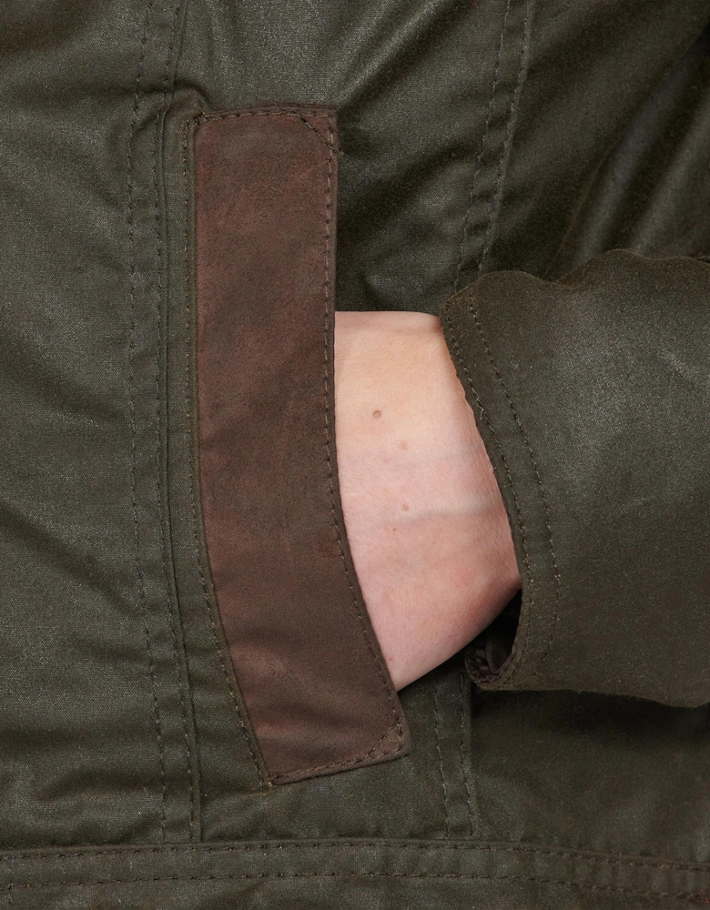 Bower Wax Womens Jacket - Olive/Classic