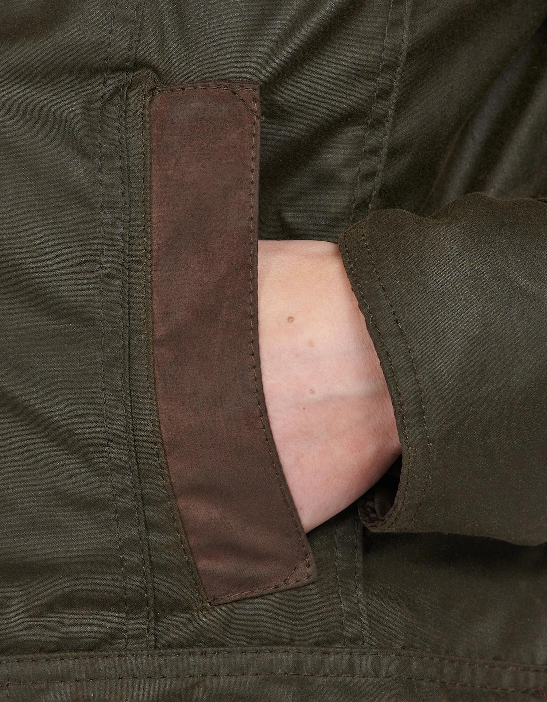 Bower Wax Womens Jacket - Olive/Classic
