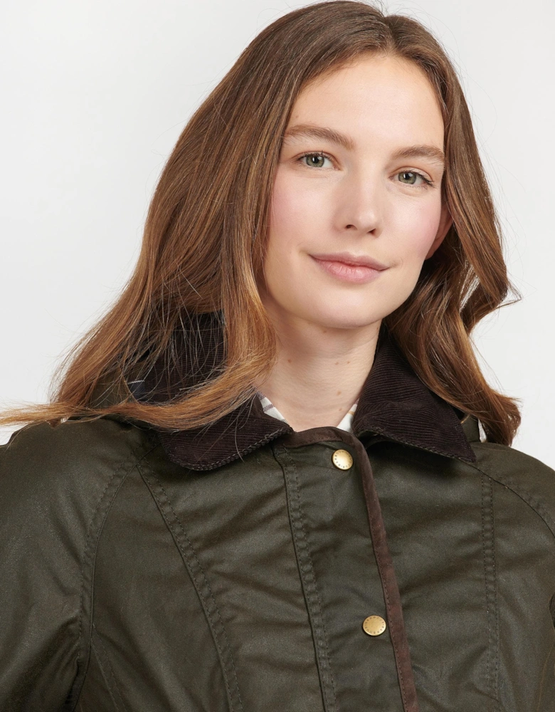 Bower Wax Womens Jacket - Olive/Classic