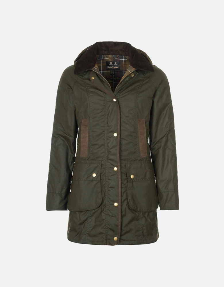 Bower Wax Womens Jacket - Olive/Classic