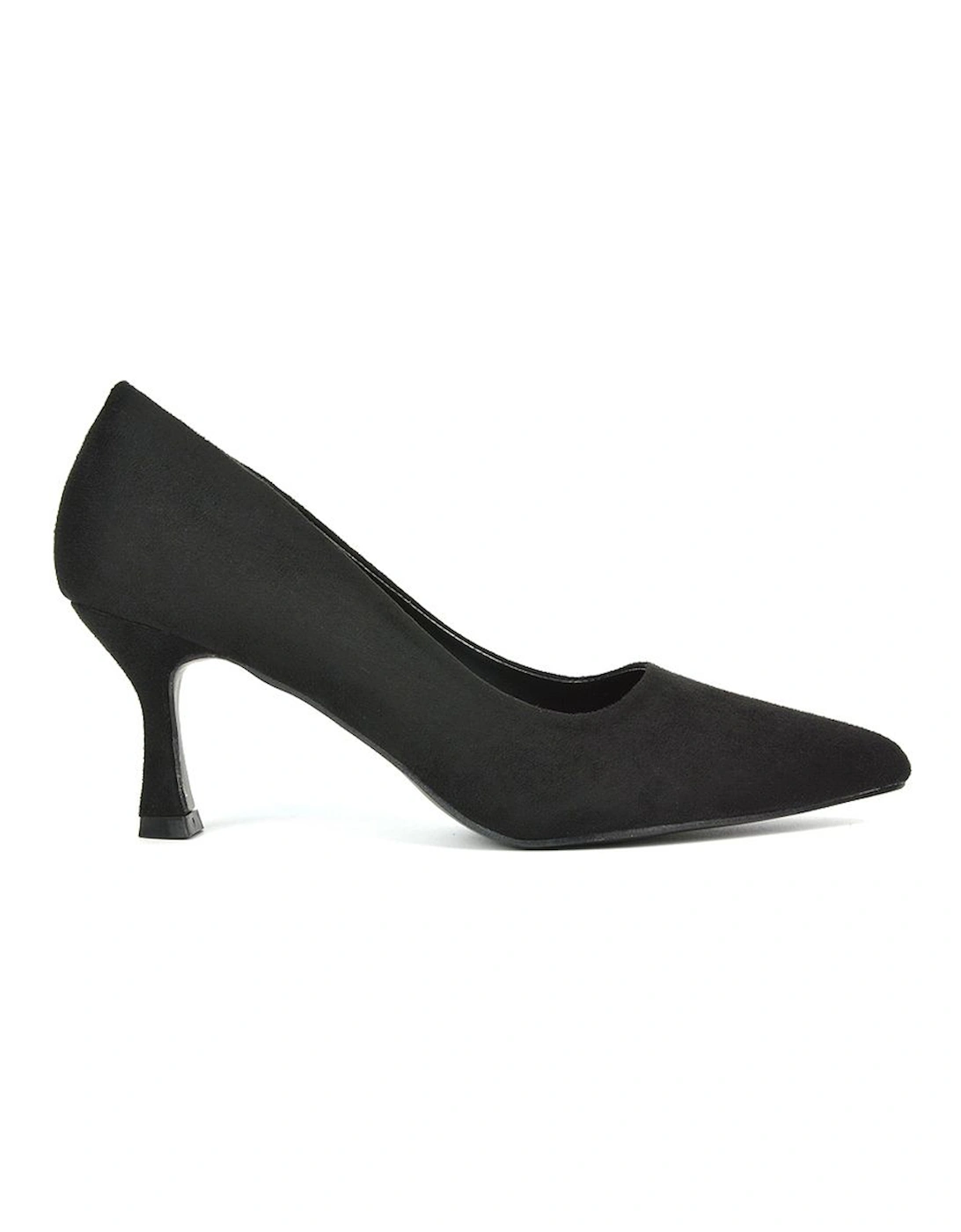 'Lisa' Slip On Pointed Toe Court Shoe Pumps With Stiletto Mid Heel, 2 of 1