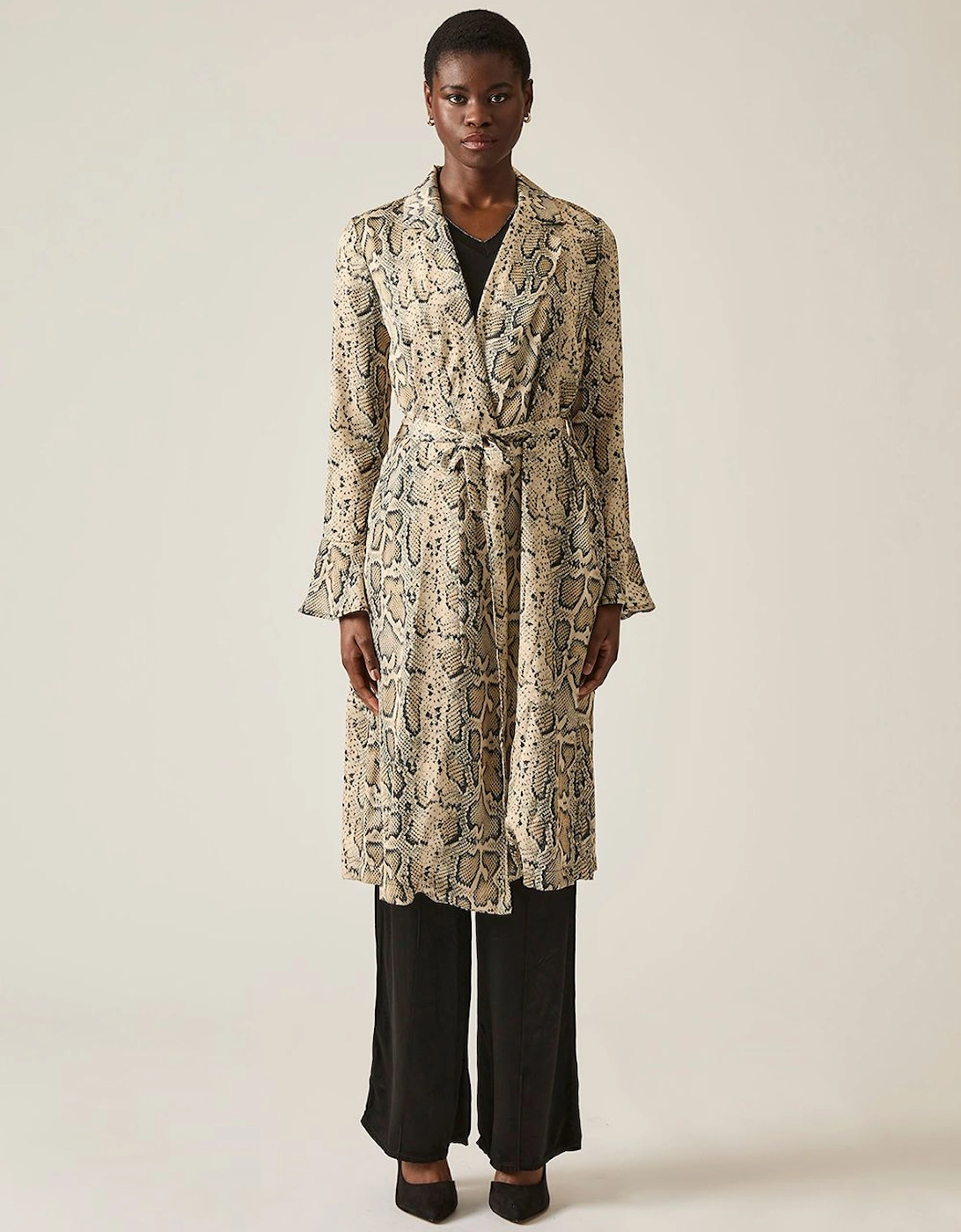 Snake Brown Wrap Dress, 2 of 1
