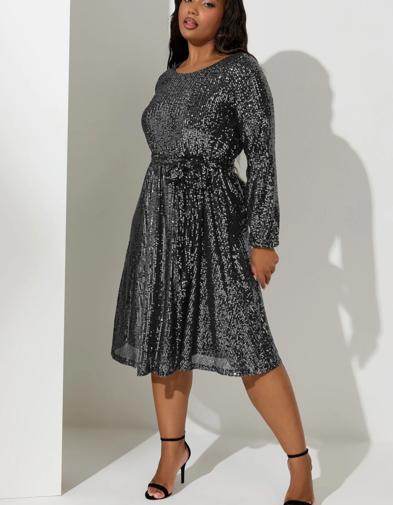 Sequin Skater Dress