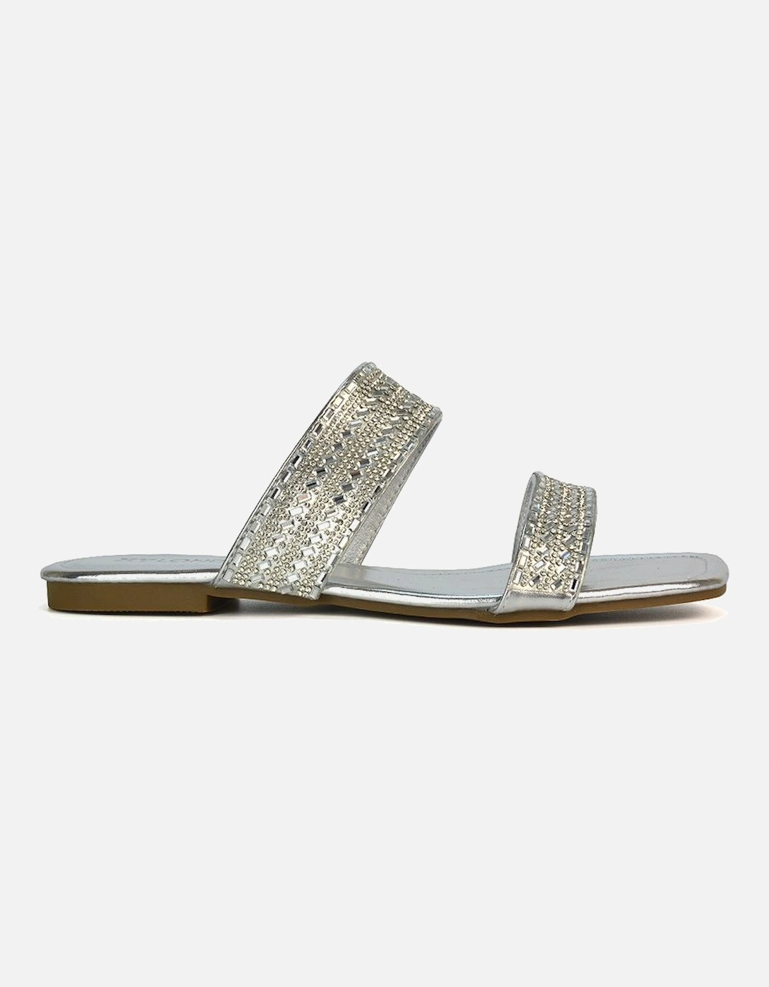 'Lucy' Slip On Flat Cork Slider Mules, 2 of 1