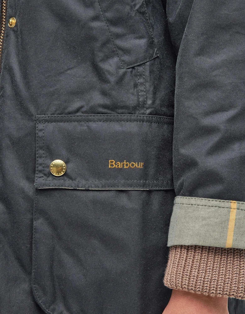 Long Beadnell Womens Wax Jacket - Sage/Ancient