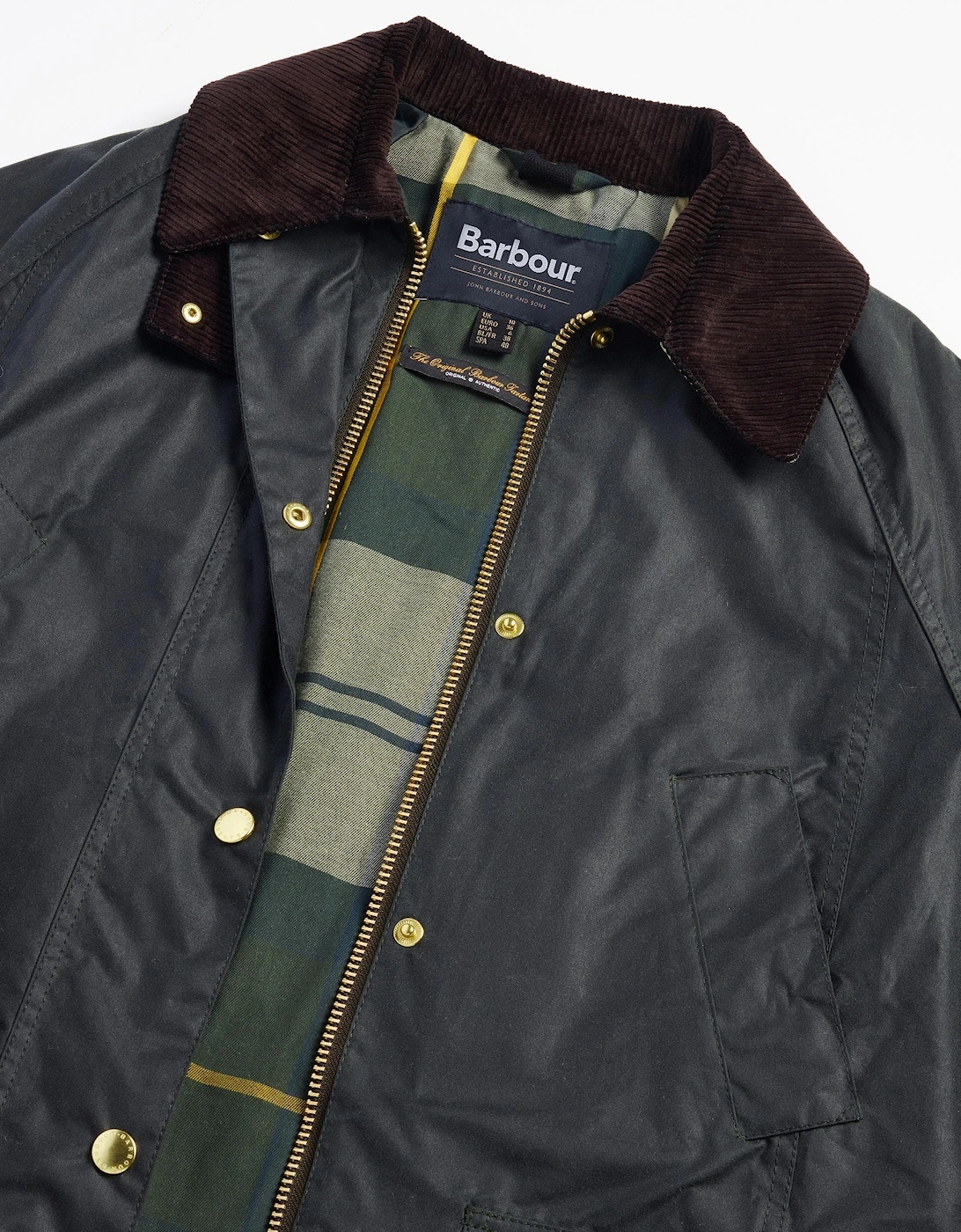 Long Beadnell Womens Wax Jacket - Sage/Ancient