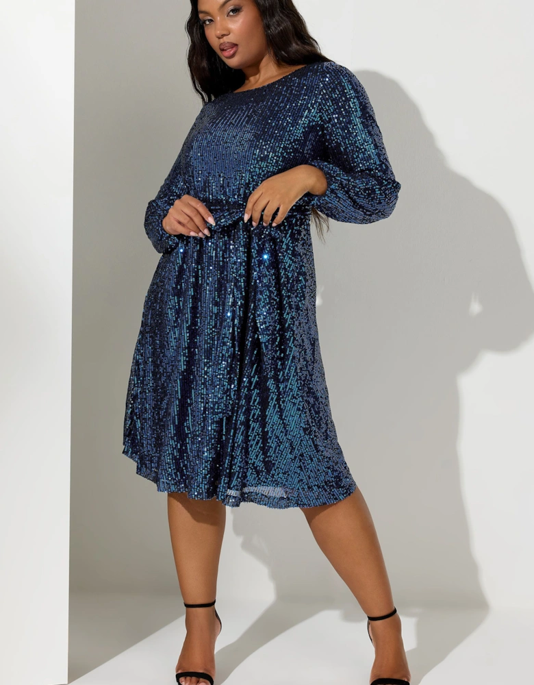 Sequin Skater Dress