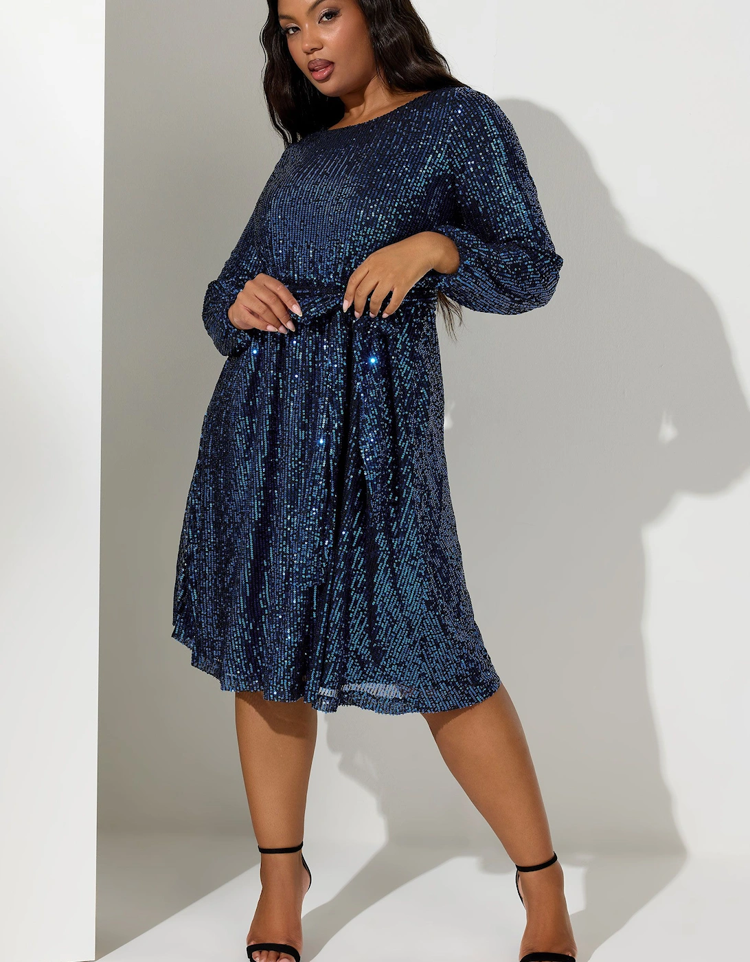 Sequin Skater Dress, 2 of 1