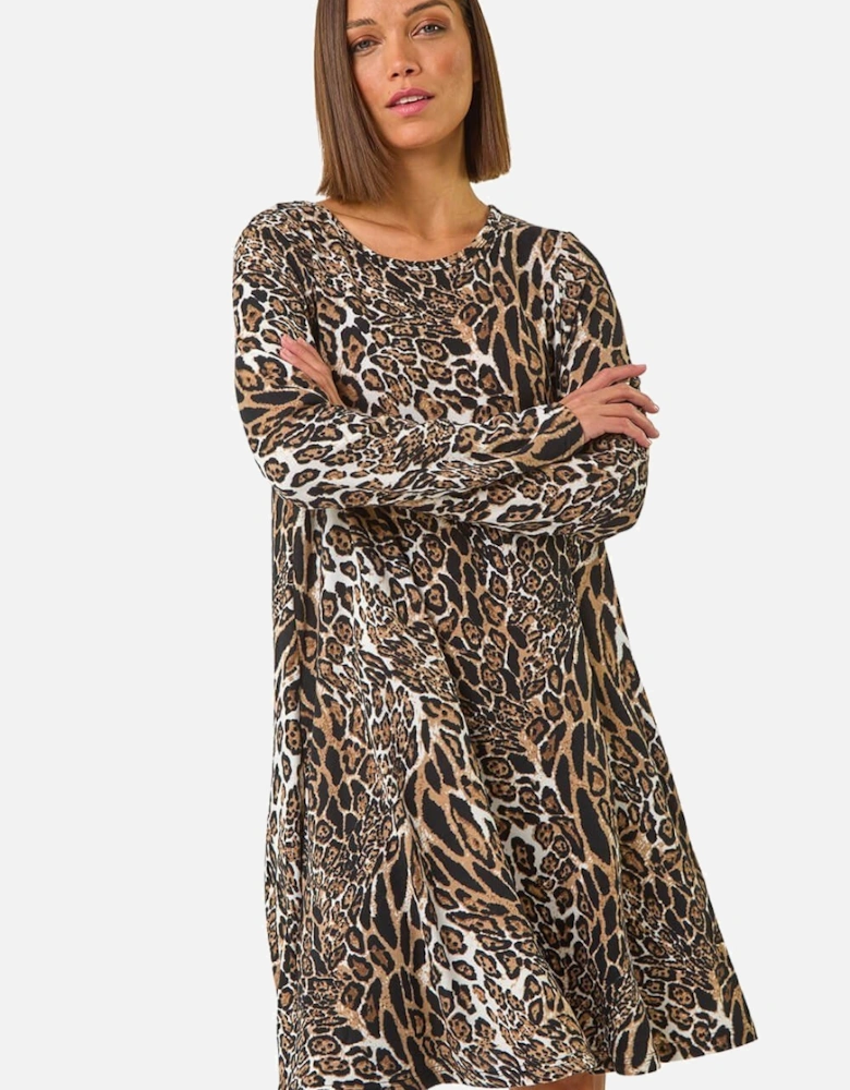 Animal Print Swing Dress