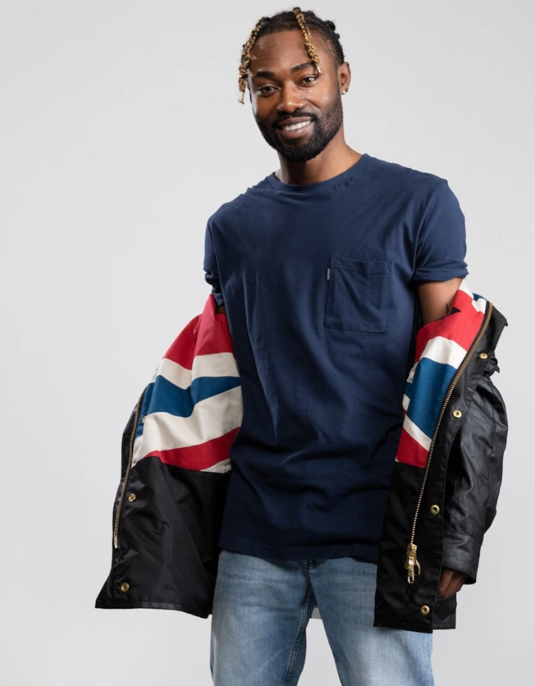 Union Jack International Mens Wax Jacket - Black